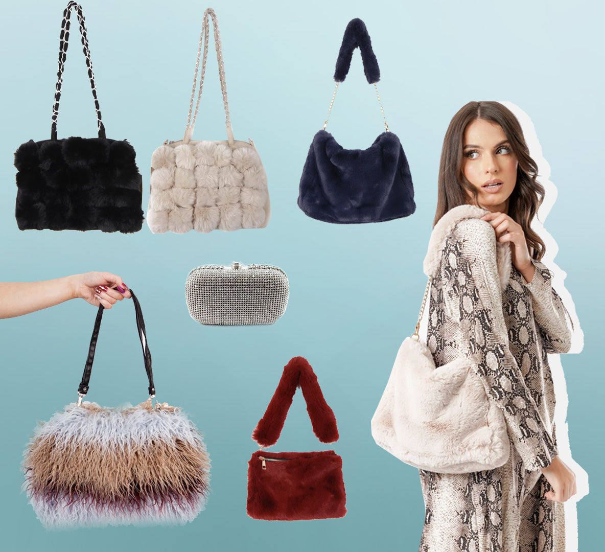 Fur outlet handbags online