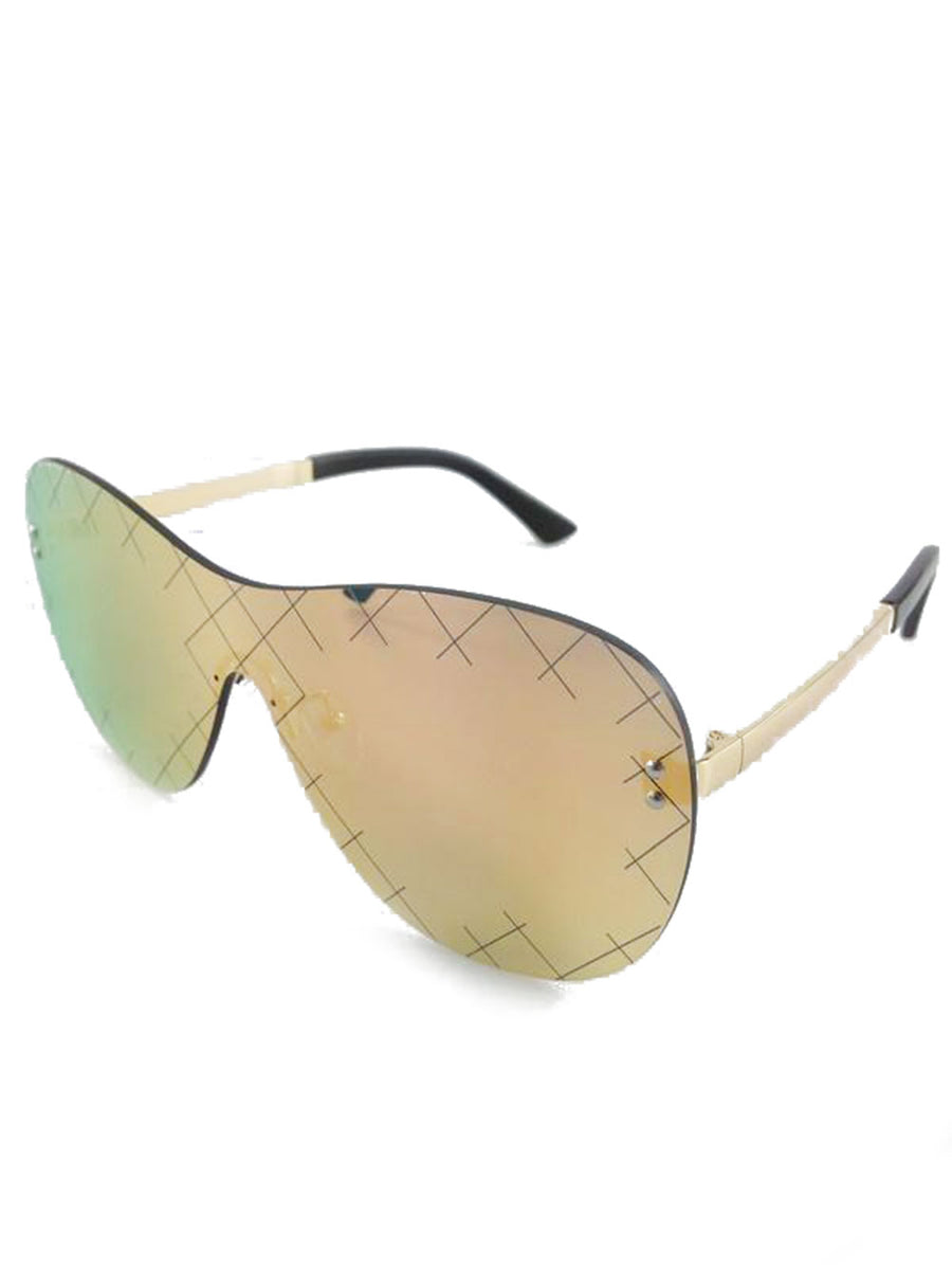 Rimless shield sunglasses online