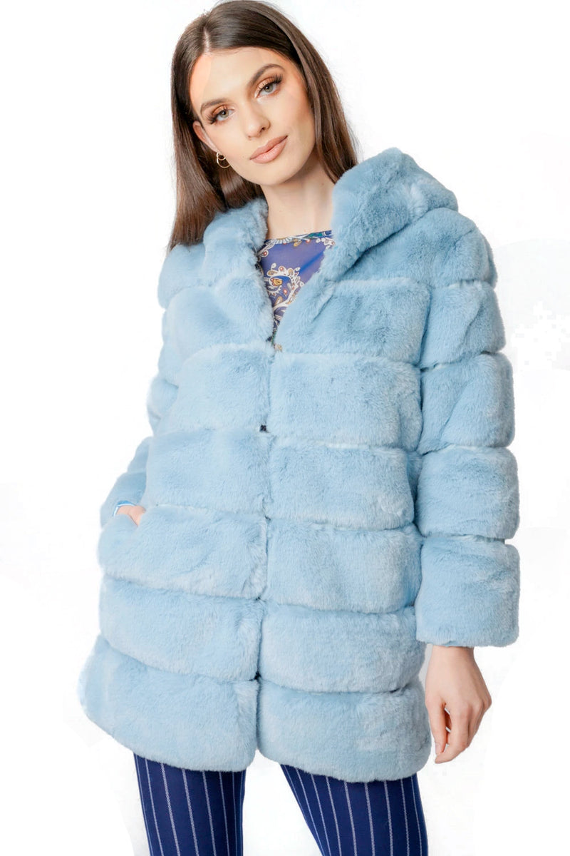 Soft faux fur purchases coat