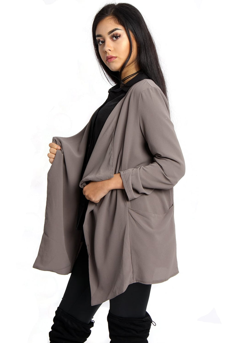 Chiffon duster coat best sale