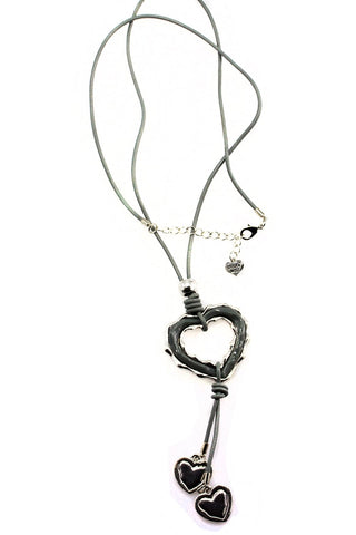 Triple Heart Long Necklace