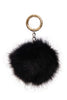 FAUX  Mink Fur Pom Pom Keyring Charm with Chain