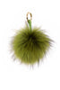 Large Fur Pom Pom Keyring With Leather Strap