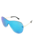 Rimless Shield Cross Pattern Sunglasses